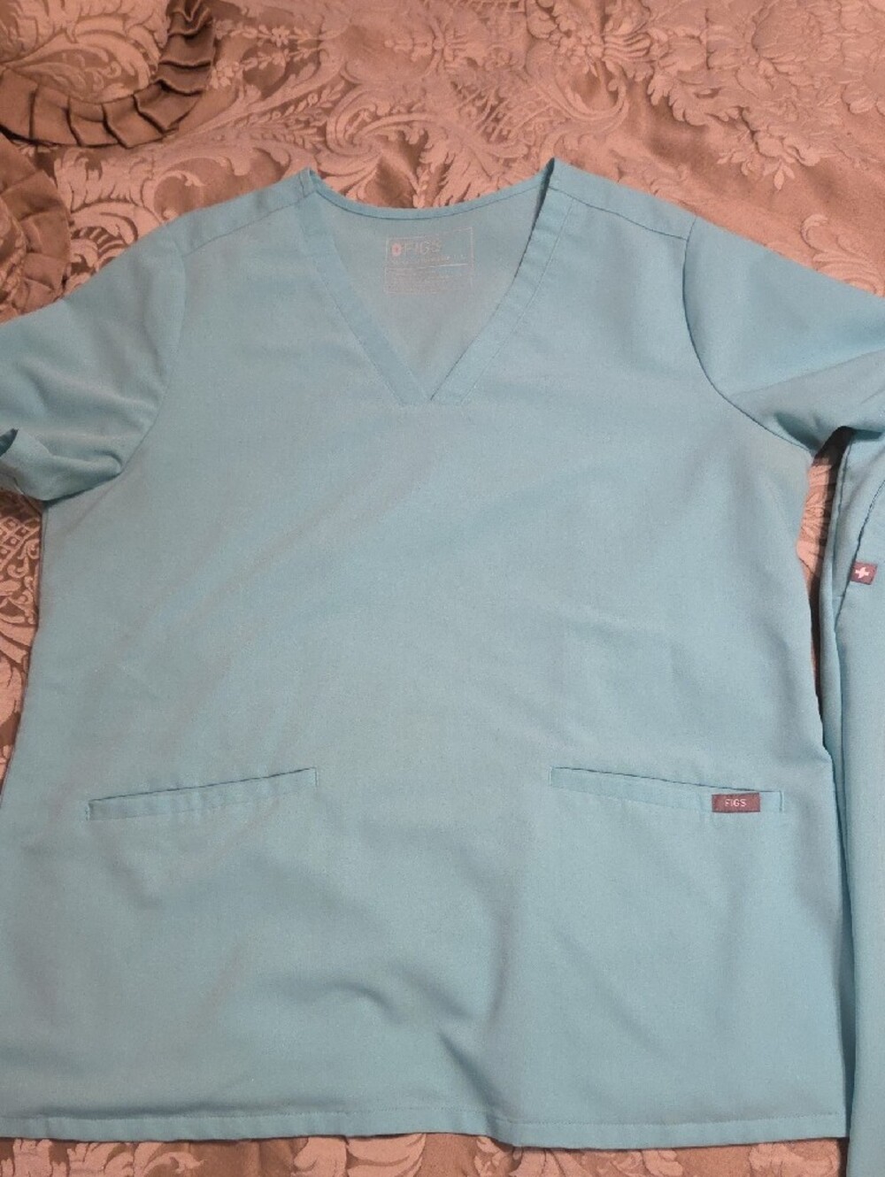 Figs Aqua/Mint Scrubs Set Size Large - Picture 2 of 6